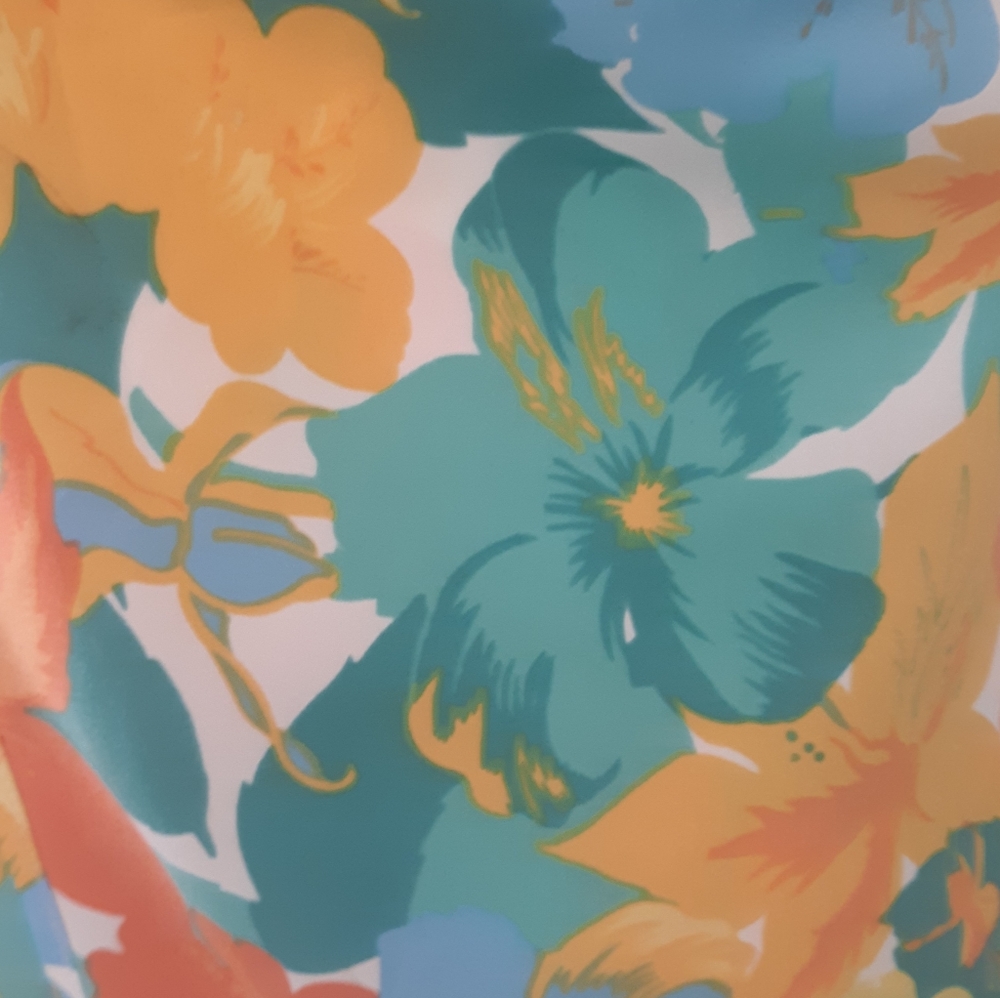 Nicole Miller tropical dressy tank top sz 14 *C3 - Picture 6 of 6